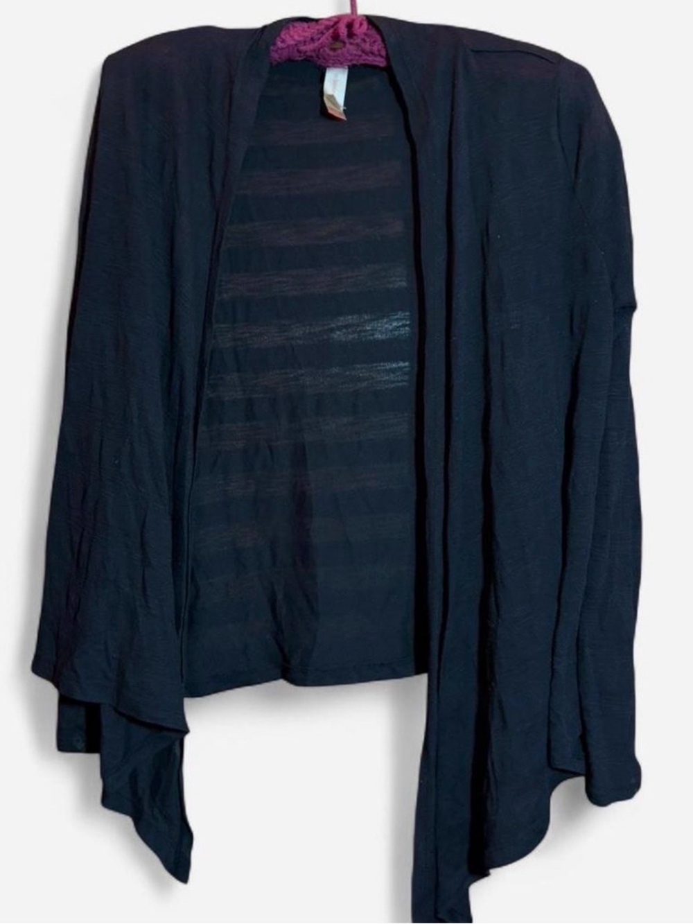 No Boundaries Black Striped Sheer Cardigan